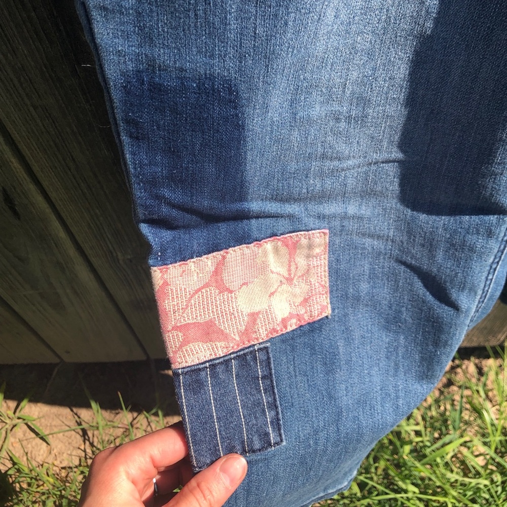 Indigo Thread Co. Patchwork Cropped Pants - image 4